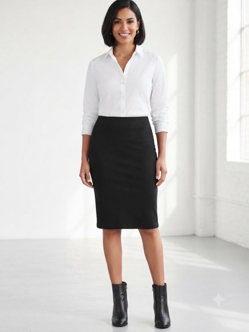 NWT | Philosophy | Black Ponte Pencil Skirt | Size 12